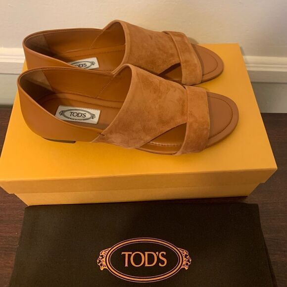 Tod’s soft leather upper/leather lining  stylish sandal size EU 37 or US 7 - Picture 3 of 10